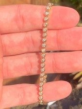 18ct gold diamond 2ct bracelet vintage 10.9 grams