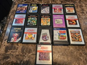 Atari 2600A (2) & 7800 Pro System Lot w Game Center 39 Games Joystick Paddles 