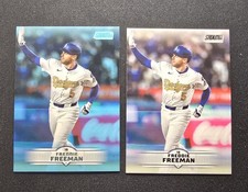 2025 Topps Stadium Club (2) Card Lot / Freddie Freeman #168 / LIGHT BLUE + BASE