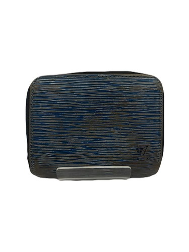 Louis Vuitton Card Wallet Card Case Leather Blue USED E0516-26