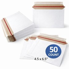 50 - 6.5 x 4.5 PROLINE RIGID PHOTO SHIPPING FLATS CARDBOARD ENVELOPE MAILERS