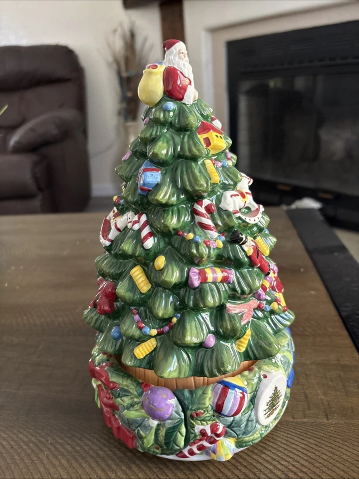 Spode Christmas Tree 2005 “DECK THE HALLS” centro de mesa musical 10” con caja usado en excelente estado Foto 2 de 4