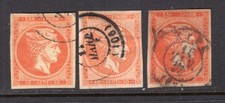 Greece 1875 Large Hermes Heads 10l 3 Stamps 4 Margins Used 4646a Cv115