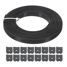 15 Yard 12mm Wide Polyester Low Density Corset Boning with 60 Pcs End Cap,Black