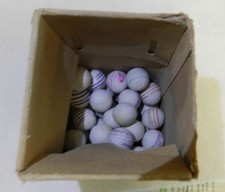 Partial Box of Vintage German Handmade China Marbles