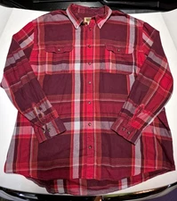 The Foundry Shirt Mens 3XLT Tall Plaid Button Up Long Sleeve Brushed Flannel USA