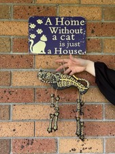 Cat Wind Chime and Metal Sign, Pagan Day of the