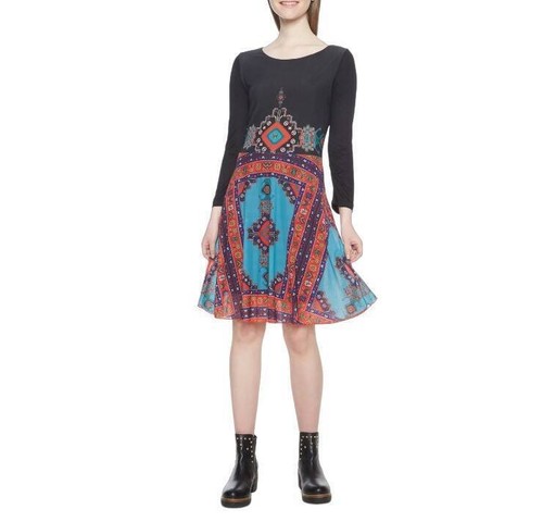 Robe DESIGUAL - Imprimé Vert Sapin - Coton Et Viscose - Taille M - Occasion Très Bon état