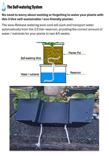 Grey Self-Watering Best Seller, Solar hanging Fence planter Basket Go IllumiWell - Picture 7 of 19