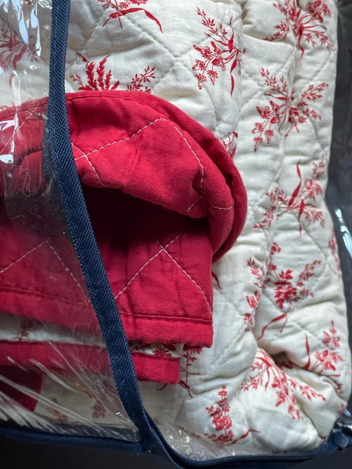 RARE New Ralph Lauren Chaps FULL QUEEN *Hudson River Valley QUILT Coverlet Red - Image 2 of 4