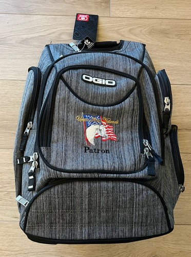 New OGIO Metro Patriot Grey black Backpack 8 External Pockets Audio Tech Laptop