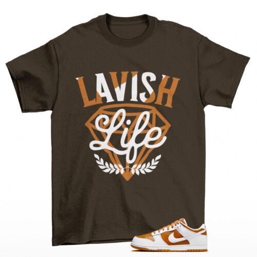 Lavish Sneaker Shirt Brown to Match Dunk Low Reverse Curry FQ6965-700 - Afbeelding 1 van 2