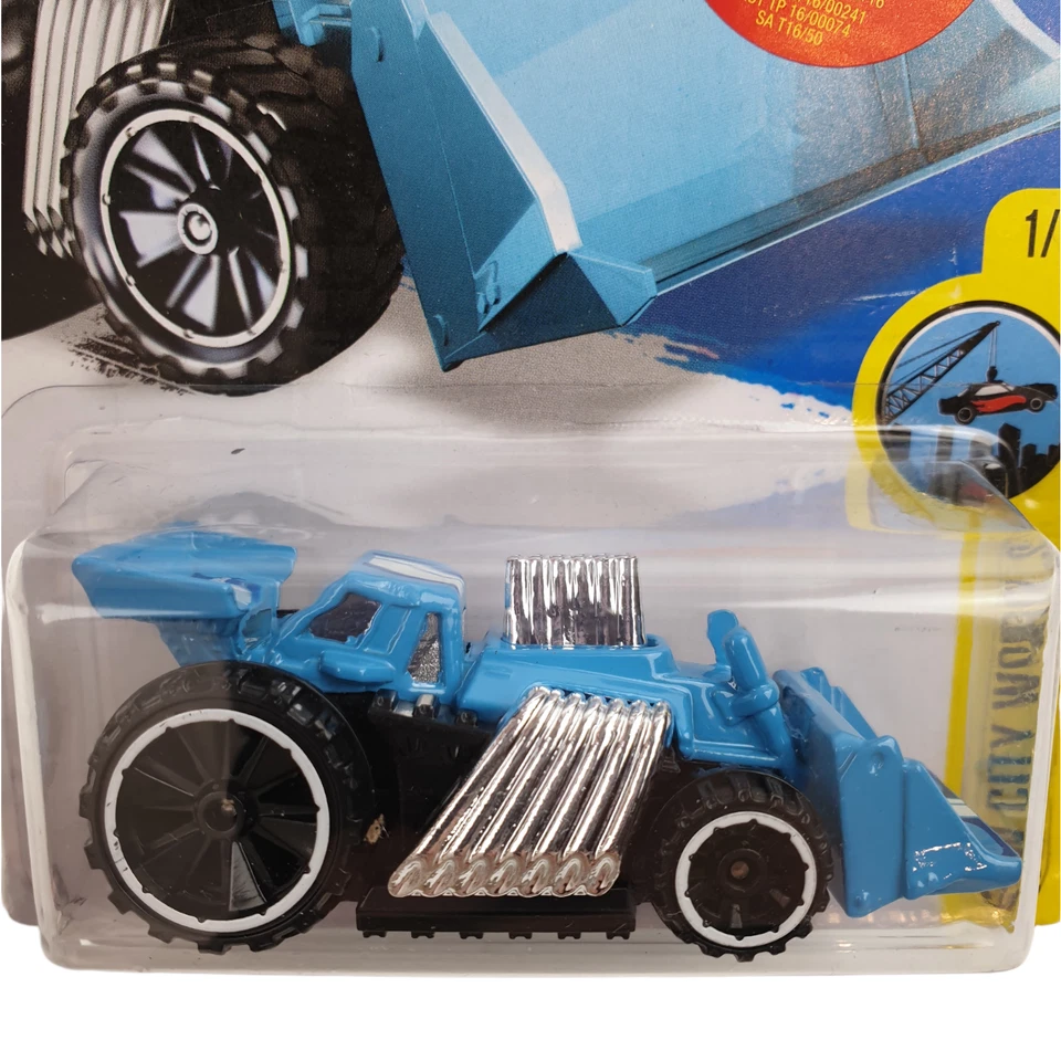 Hot Wheel SPEED DOZER HW City Works Bulldozer 2015 Blue 166/250 NEW Sent In Box - Image 3 of 4