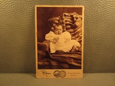 Victorian Antique Cabinet Card Photo of a Baby Girl, Kid, Child, Infant