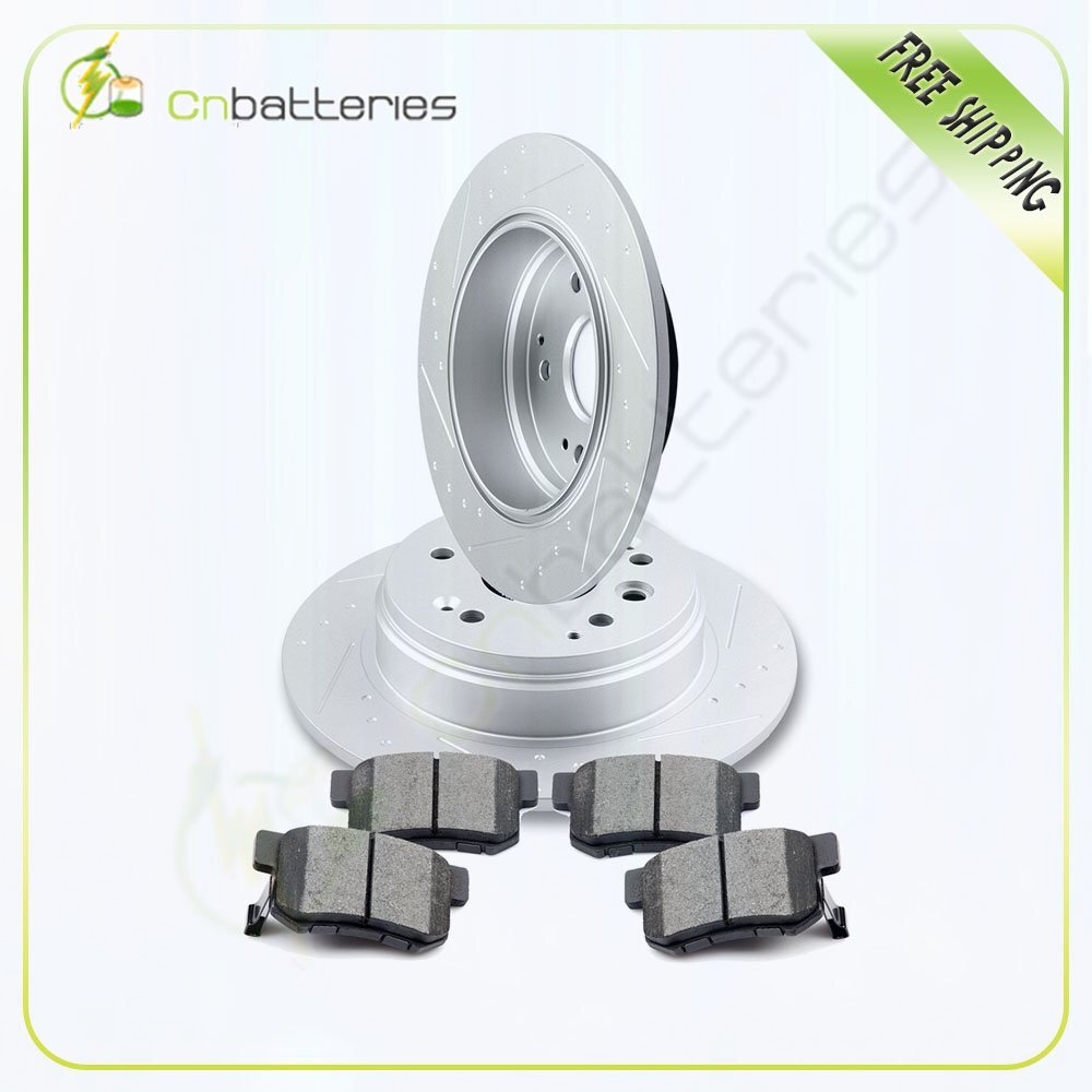 Rear Brake Rotors And Ceramic Pads For Honda Odyssey EX EXL 20022004