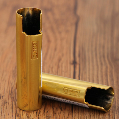2Pcs Golden Metal Shell Case Holder Cover for Original Clipper Lighters CP22