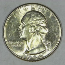 ***VINTAGE AMERICAN SILVER COIN***1944 Washington Quarter BU GEM Y644