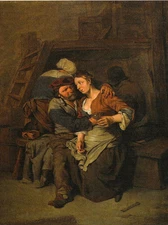 perfact 24x36 oil painting handpainted on canvas "a man and a woman"@NO3786