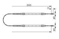 Bosch Handbremsseil L/R FüR Jumper Ducato Boxer 1.9D-2.8D 02.94-04.02 OE 4745G3