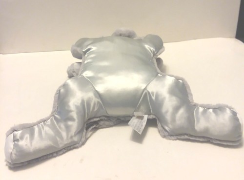 Bearington Baby Collection Grigio Peluche Posa Elefante Lovey Fiocco Raso 15" - Foto 8 di 9