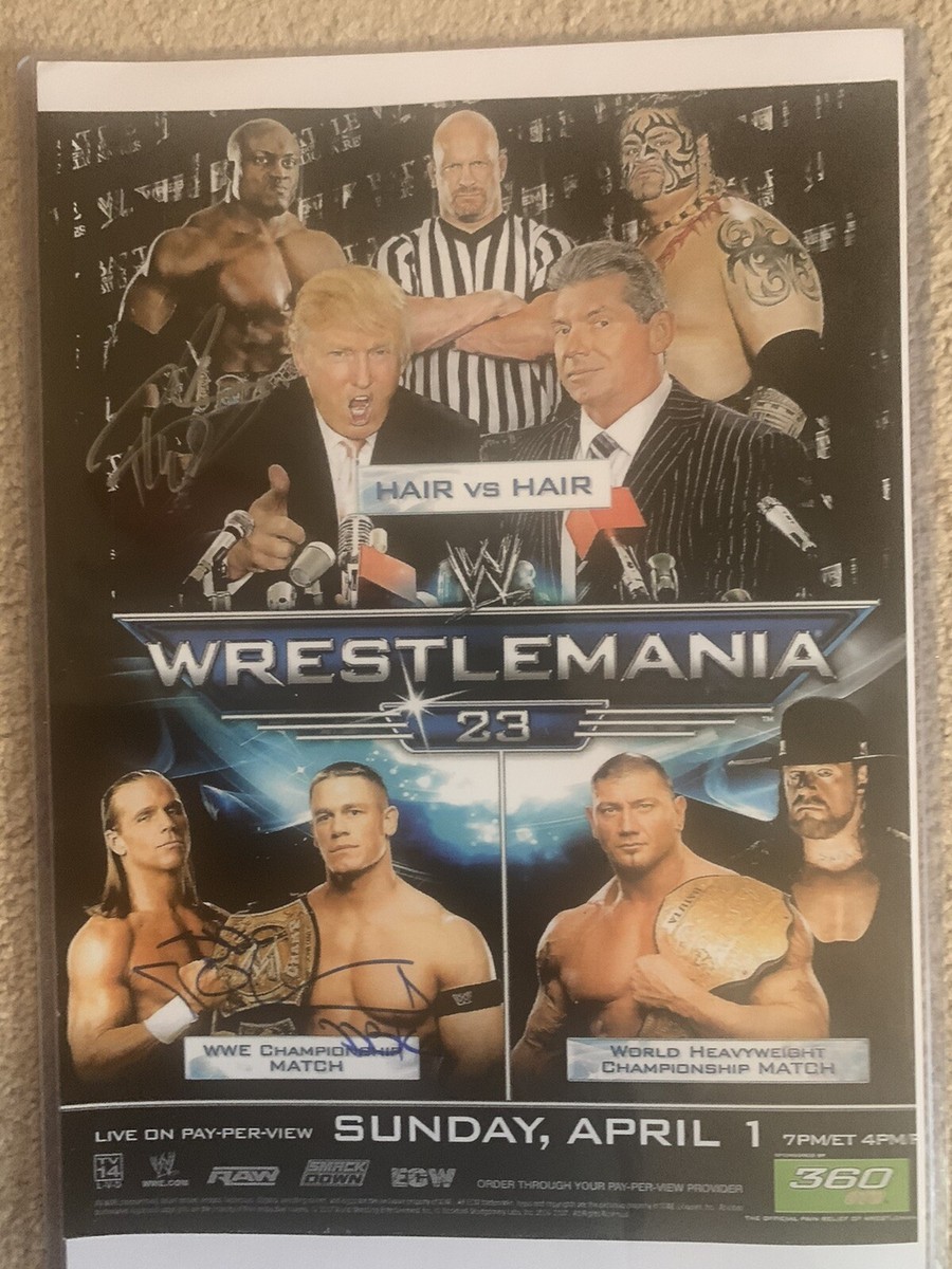 WWE WRESTLEMANIA23 サイン入り記念プレート WWE WRESTLEMANIA23 サイン入り記念プレート WWE WRESTLEMANIA