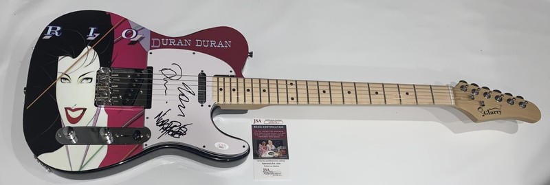 DURAN DURAN SIGNED CUSTOM ELECTRIC GUITAR JOHN ROGER TAYLOR RHODES RIO JSA COA