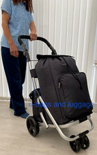 Carrello grande 4 ruote carrello spesa leggero resistente manovrabile pieghevole nuovo