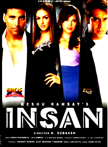 INSAN - EROS  BOLLYWOOD DVD - Akshay Kumar, Ajay Devgan, Tusshar Kapoor, Esha D