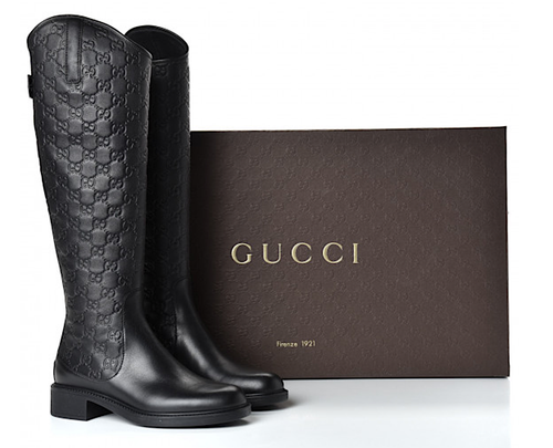 NUOVO! GUCCI Guccissima Stivali in Pelle Nera GG EU36,37,38/UK4, 5.5 6/US  6,7 SoldOut | eBay