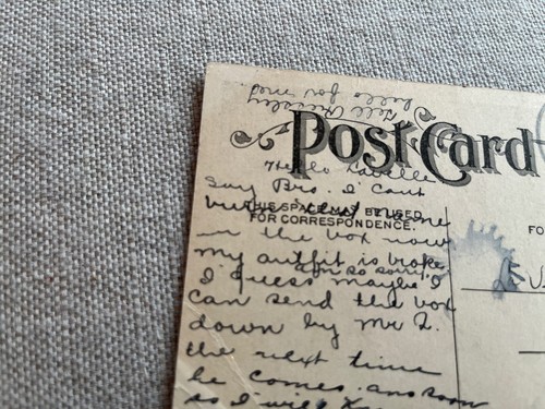 Man & Woman Dancing Posted Greeting Postcard 1908 Kansas - Picture 5 of 6