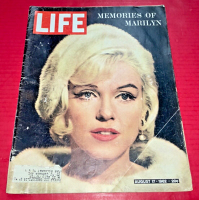 洋書 LIFE Magazine August 17 1962 Marilyn Vintage LIFE Magazine Memories of Marilyn August 17, 1962 - AS IS