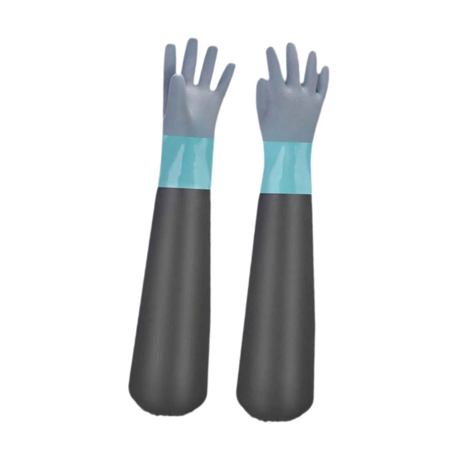Long Rubber Gloves Nonslip Elbow Length Long Sleeve Gloves Waterproof Pond