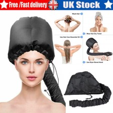 Portable Soft Hair Drying Cap Bonnet Hood Hat Blow Dryer Attachment Pro Salon UK