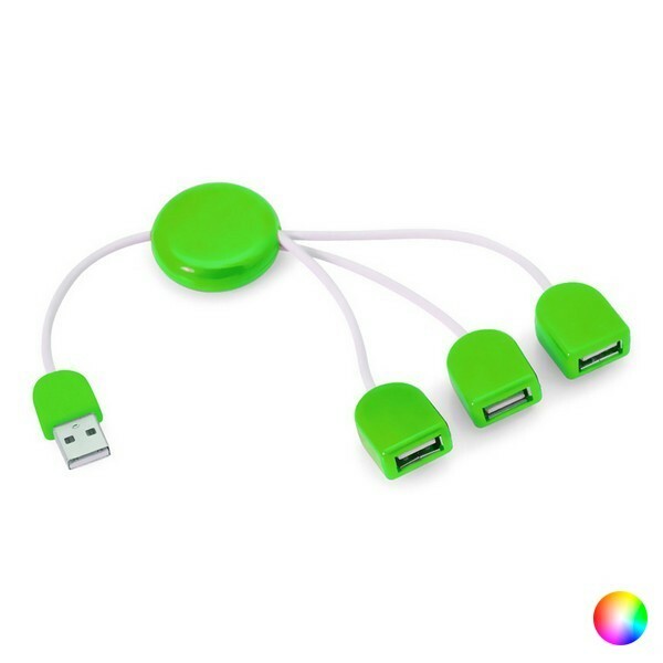 HUB USB 3 ports vert adaptateur multiprise USB PC et ordinateur
