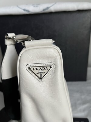 Prada Grace Lux Triangle Shoulder Bag White | eBay Prada Grace Lux Triangle Shoulder Bag White | eBay