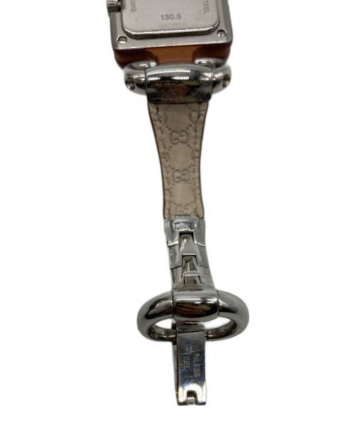 グッチ 130.5 ホースビット 1921 コレクション スクエア クォーツ GUCCI 1921 Collection 130.5 Quartz Women's Watch White Dial