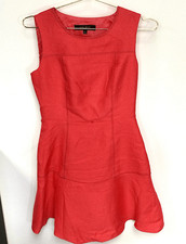 Nine West Pink Solid Side Zip Flare Hem Sleeveless Drop Waist Dress Size 6
