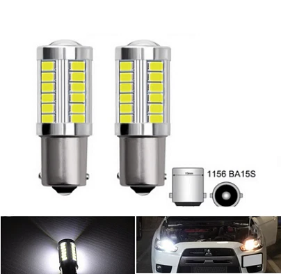 Ampoules LED P21W BA15S 33SMD Blanc 6000K Veilleuses Feux de jour Voitures - Photo 2/2