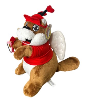 Buc-ee s 2024 Beaver Valentine Plush Stuffed Animal Cupid Wings Bow Arrow Hearts