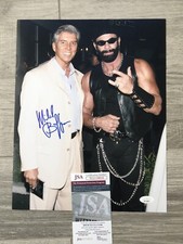 MICHAEL BUFFER SIGNED 11x14 PHOTO WITH RANDY MACHO MAN SAVAGE OH YEAH JSA COA