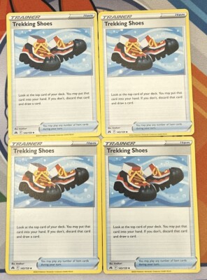 Pokemon TCG Crown Zenith Trekking Shoes 145/159 Uncommon Regular x4 Playset