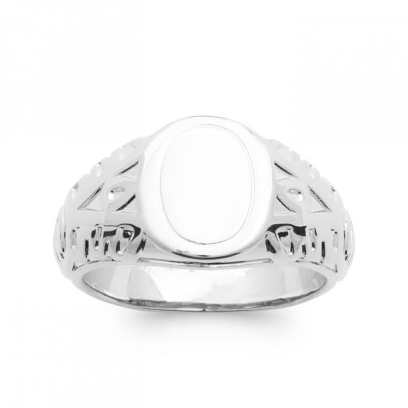 Bague chevalière argent massif homme rhodié qui ne noircit pas et résiste aux rayures