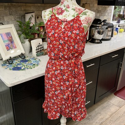 Francesca s Dress Harper Heritage Daria Cottagecore Red Floral Sz Small New