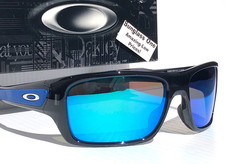 NEW Oakley TURBINE Black Ink PRIZM Sapphire Blue Lens Sunglass 9263-53