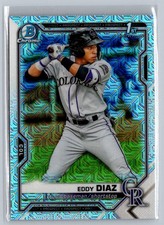 2021 Bowman #BCP-33 Eddy Diaz Chrome Prospects Mojo Refractor