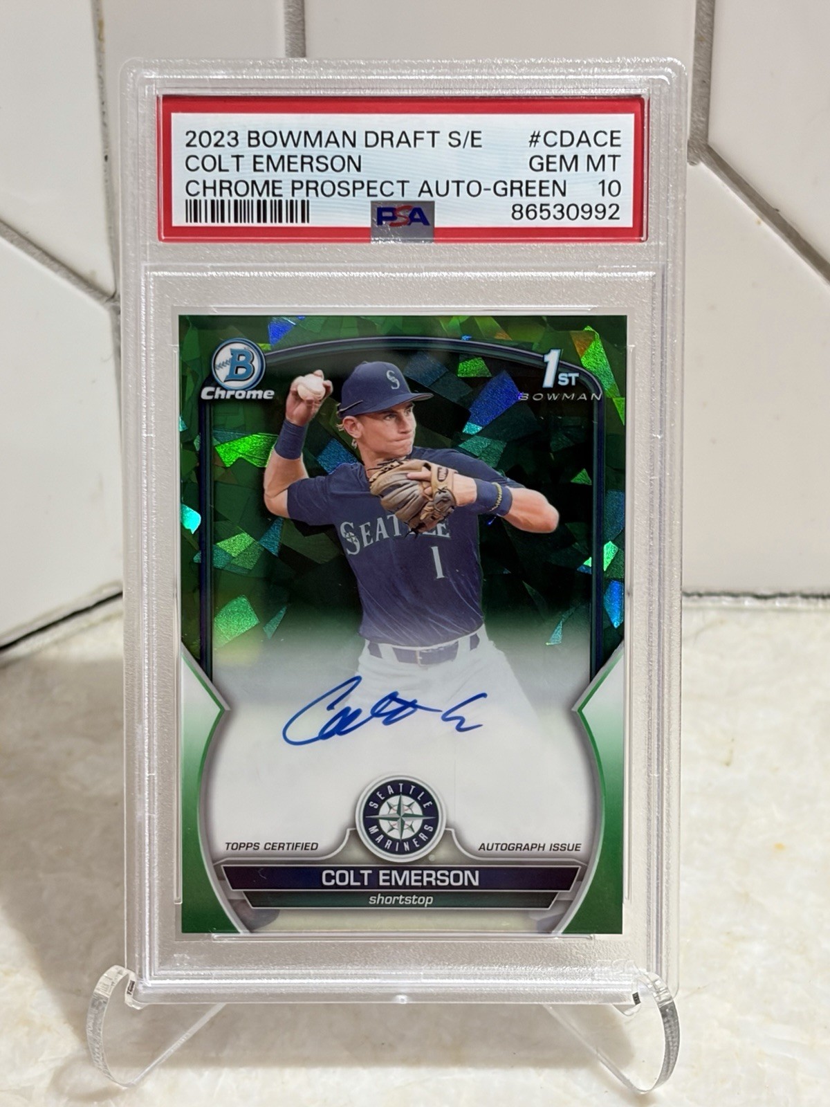 2023 Bowman Draft Sapphire Colt Emerson Green 1st Bowman Autograph /99 PSA 10