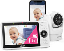 VM901 Smart Wifi Baby Monitor   1080P Camera, 5" HD Screen, Remote Pan Tilt Zoom