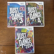 Just Dance Nintendo Wii Lot Just Dance 2014/Just Dance 3/Just Dance 4 CIB Tested