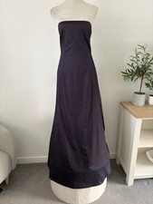 Purple Plum Full Length A-line Ballgown Laced Corset Bodice Prom Red Carpet 12