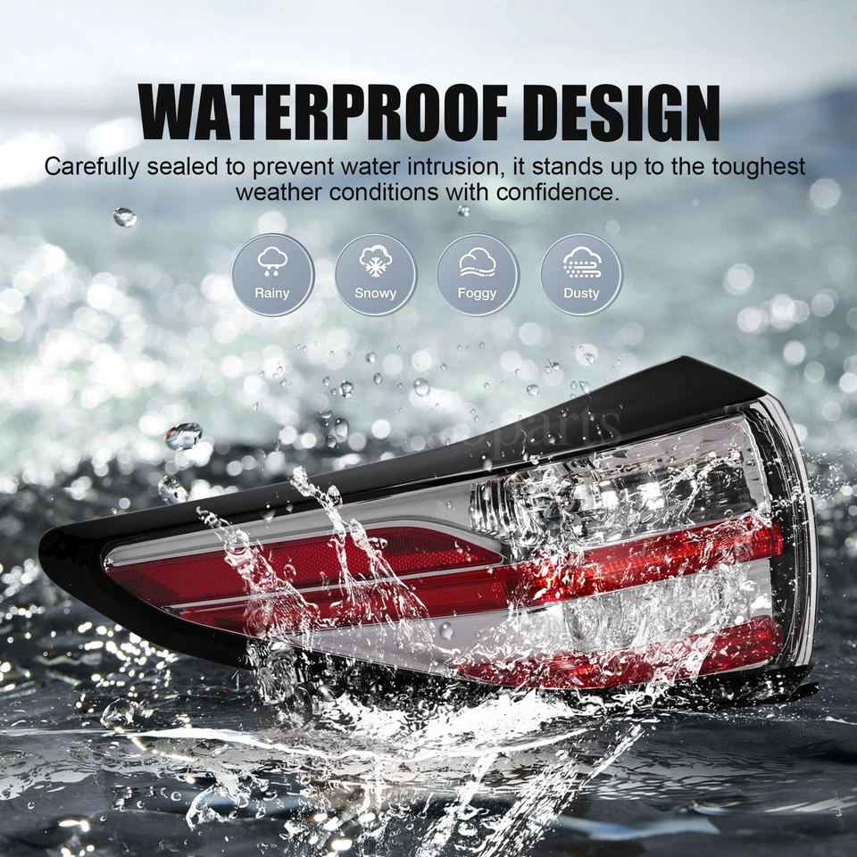 Conjunto de luces traseras exteriores para Nissan Murano 2015-2018 par de conductor y pasajero Foto 4 de 4